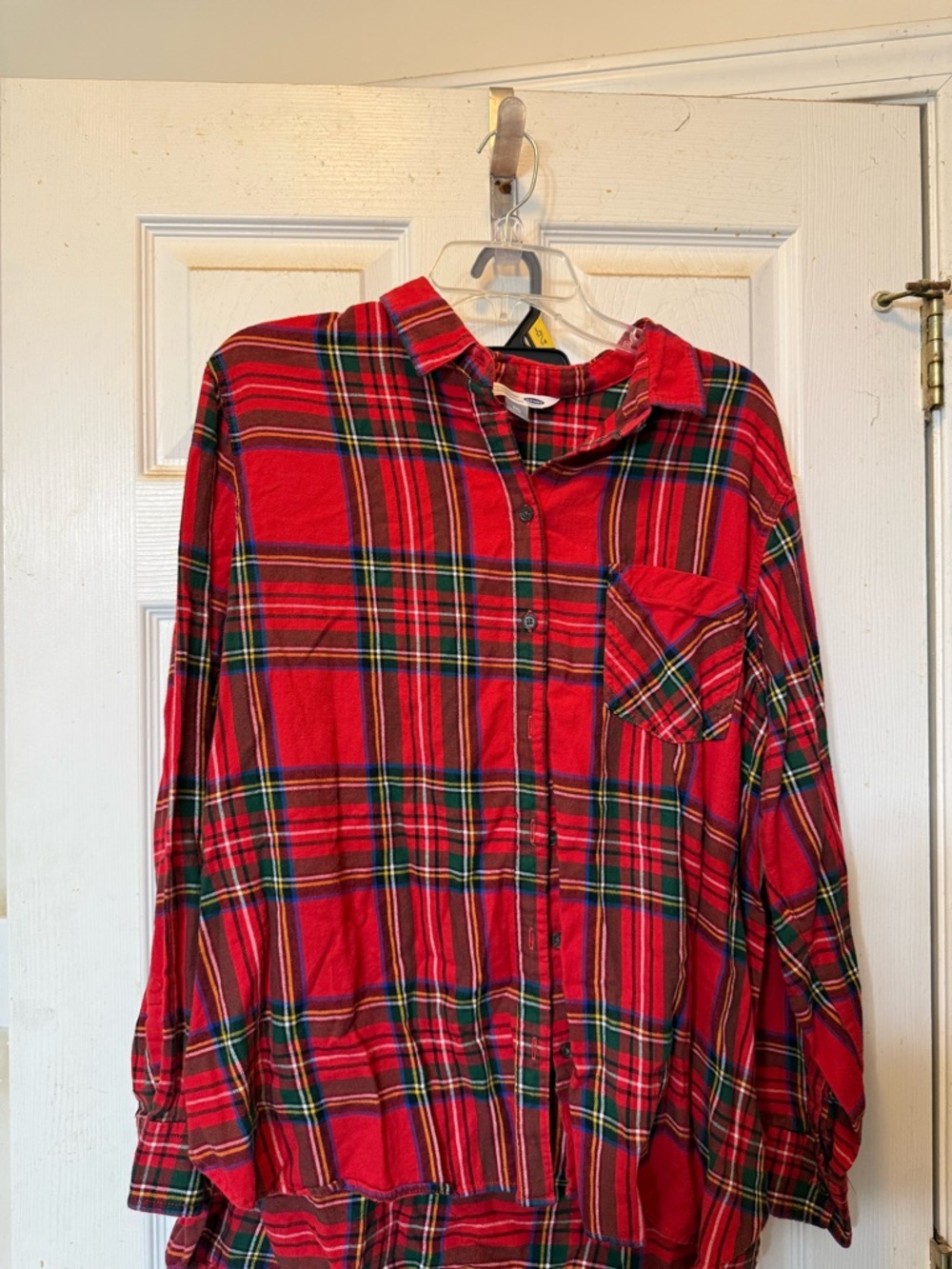 Old Navy Red Plaid Button-Down Shirt